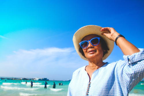 woman at the beach