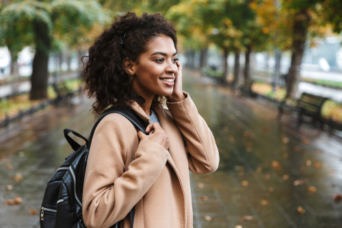 Woman smiling after visiting the Eye Doctor