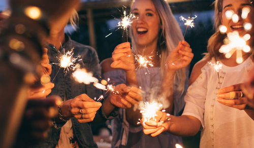 people using fireworks